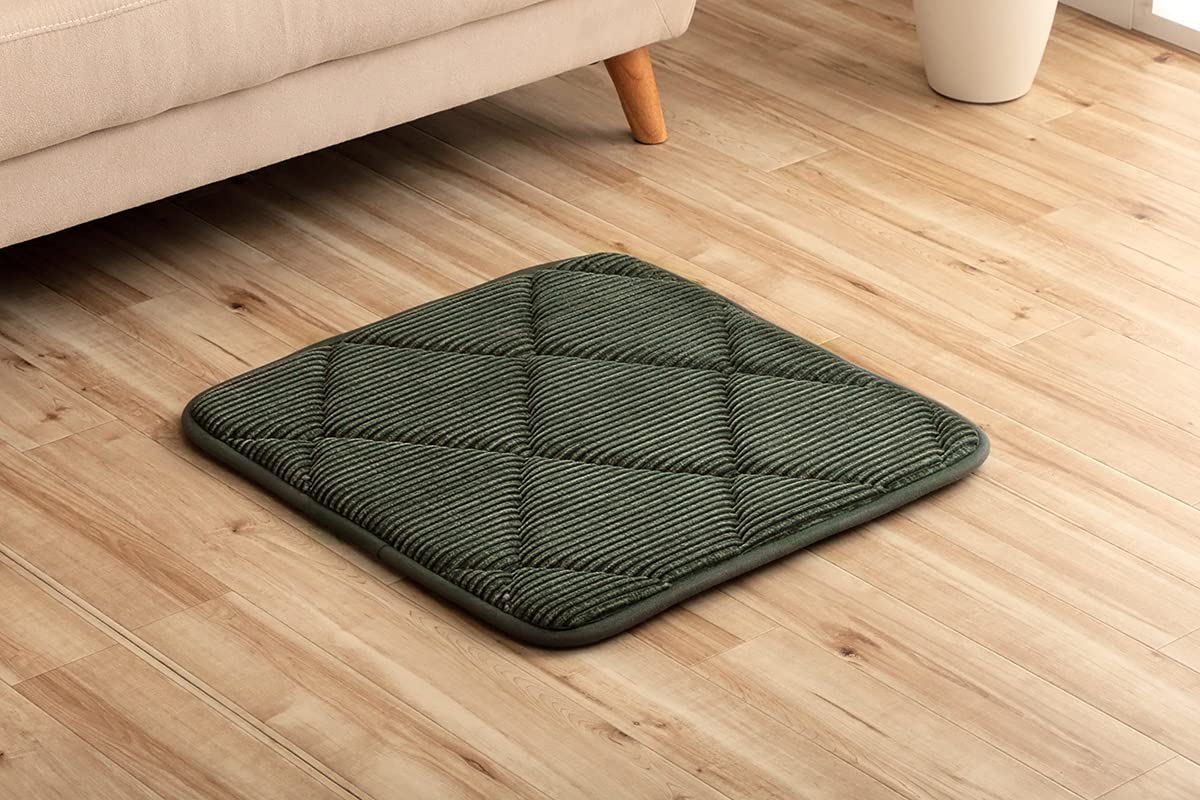 

Ikehiko Zabuton Cushion Ground 60 x 60cm Green Square Plain Corduroy Fluffy Quilt Approx. Non-slip #9385739