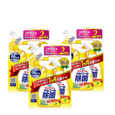 Fumakilla Alkohol Desinfektionsspray für die Küche 720ml x 3 Flaschen Anwendung, Nachfüllung, [Großeinkauf]