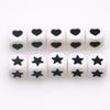 40Pcs/lot 12mm Silicone Digital Star Love Beads Alphabet Beads DIY Pacifier Chain Bracelet Jewelry Accessories