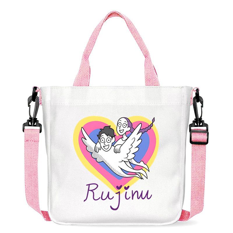Anime Cartoon Print Office Worker Commuter Portable Messenger Bag Student Large Capacity Casual Handbag