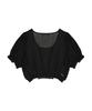 Nigaennikol Pin Stripe Puff Blouse_Black