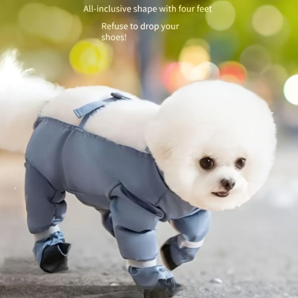 Breathable Waterproof Dog Jumpsuit Adjustable Straps Anti-Slip Belly-Covering Pet Outfit Stain Resistant Easy To Clean 5