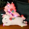 50CM Cute Glowing LED Light Unicorn Plush Toys Lovely Luminous Animal Unicorn Pillow Stuffed Dolls for Children Kids Xmas Gifts