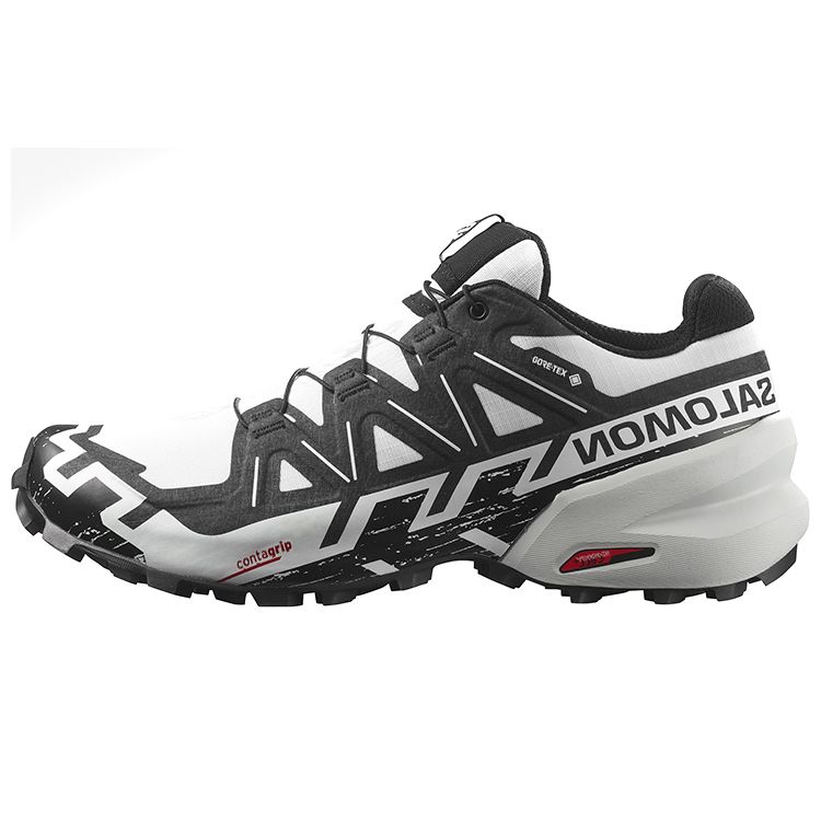 Salomon Speedcross 6 Gore-Tex Outdoor Comfort Cushioning Slip-Resistant Durable Waterproof Low-Top Hiking Shoes Men hiking shoes White Black 417389