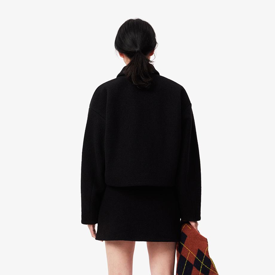 Lacoste Women's Wool Collar Crop Jacket BF8021-54N031