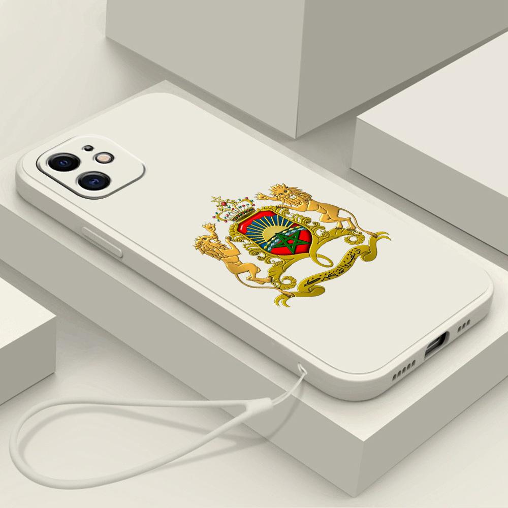

Samsung Galaxy A14 A24 A54 A34 для iPhone 11 12 13 14 15 Pro Max Xiaomi Redmi 13C Huawei Straight Edge Мягкий чехол для телефона NY14 Национальная эмблема Марокко honor 50 SE слоновая кость