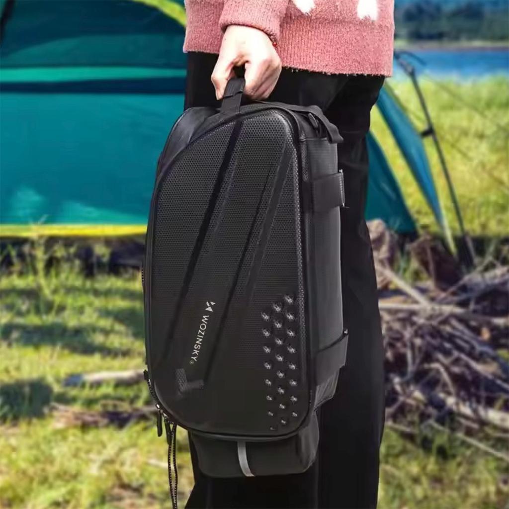 Fahrradtasche Satteltasche Für Gepäckträger Mit Langem Riemen - Schwarz