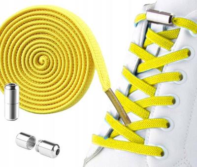 Ecarla Elastic Shoelaces, No-Tie Yellow 2pcs