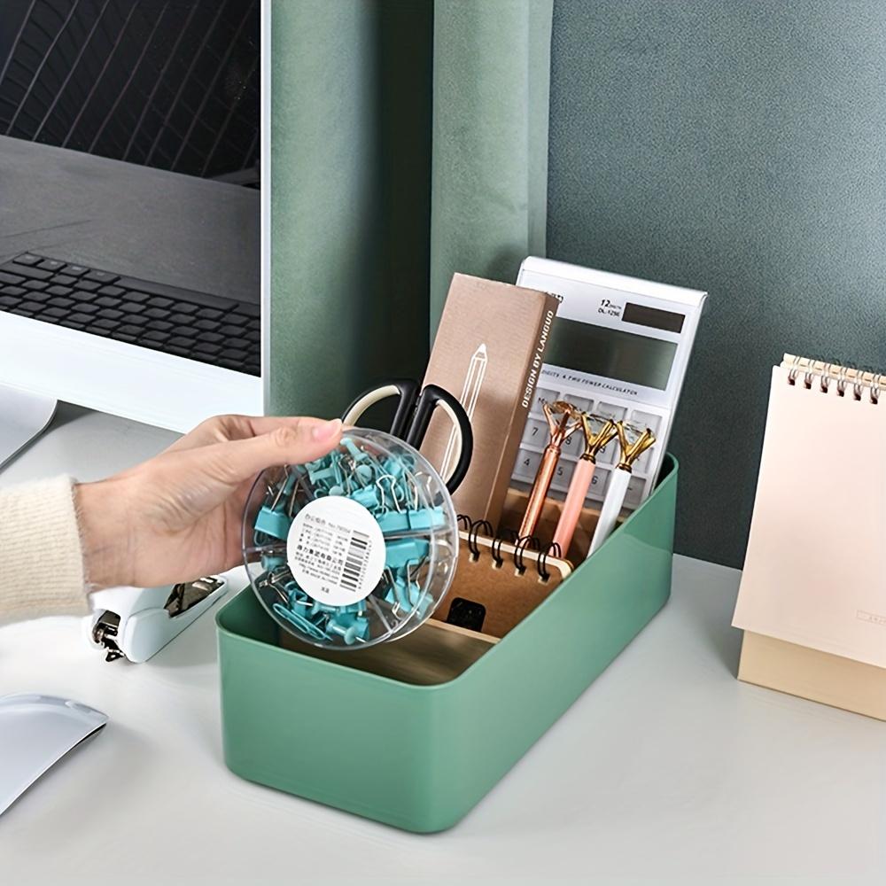 Desktop Storage Box, Bamboo Wood Cosmetics Storage Basket, Remote Control Panel Storage Box, Living Room Coffee Table Storage