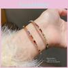 Geometric Zirconia Open Bracelet With Cubic Copper Material For Fashion Casual Wear