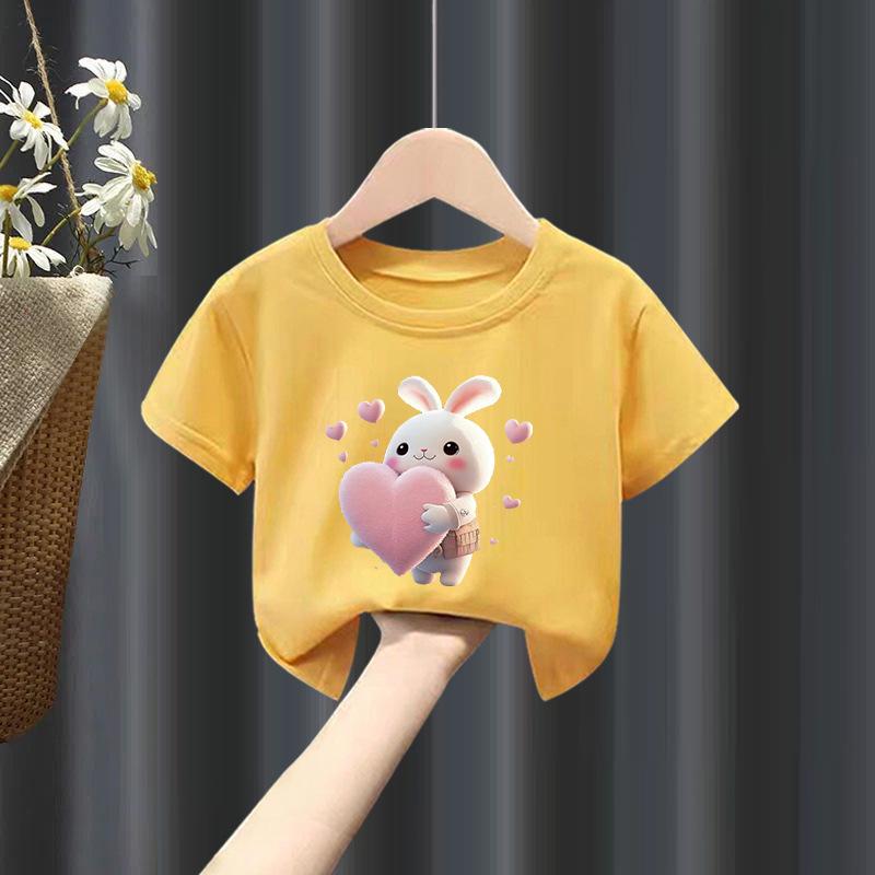 Children's Modal T-shirt Short Sleeve Animal Print Summer Top for Girls Boys - Summer New Clothes