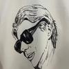Men Y2K Rhinestone Short Sleeve T-Shirt Oversized Ripped Vintage Photo Street Tee