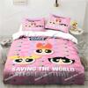 3D Anime Powerpuff Cute Grils Cartoon Bedding Set Printed Duvet Cover Sheet Pillowcase Bed Soft Quilt Cover Full Queen King Size