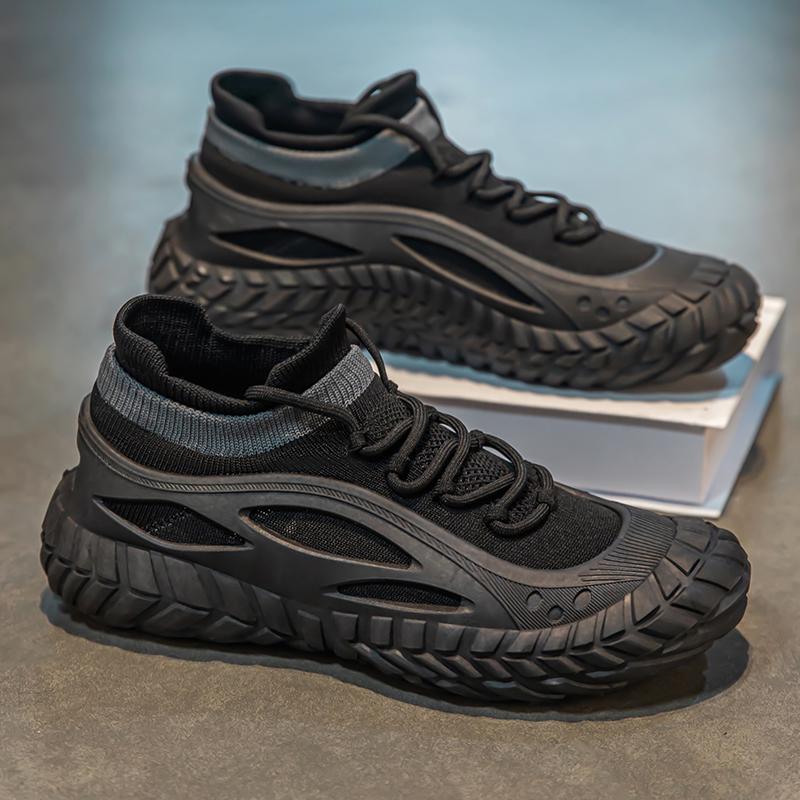 Flying Woven Men'S Shoes Spring Breathable Lazy Shoes A Slip-On Casual Sports Shoes With Men'S Casual Shoes