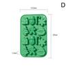 Chocolate Mold Christmas Crutch Silicone Festive Bakeware Diy Candy Fudge Ice Jelly Cake Decor Bakeware Mold