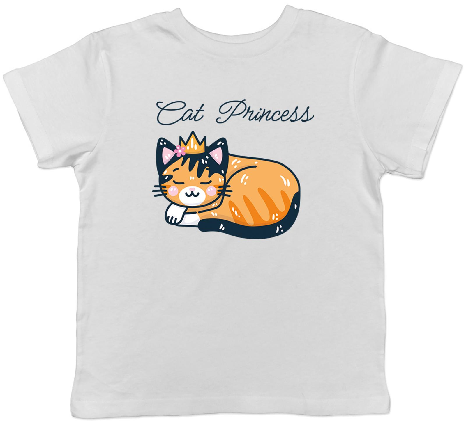 Cat Princess Kids T-Shirt Resting Kitten Pet Crown Childrens Boys Girls Gift 100