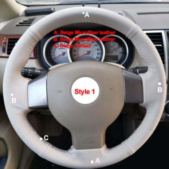 Hand Sewing Car Steering Wheel Cover For Nissan Tiida 04-2010 Sylphy Versa Note