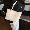 Fashion plaid shoulder commuter big bag women's retro large capacity niche tote bag