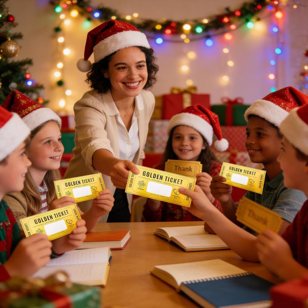 Goldene Tickets Lustige Postkarte Partyzubehör Rubbellose Aufkleber für Teenager Erwachsene Geburtstag Hochzeit Weihnachten Thanksgiving