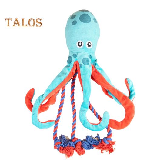 

Плюшевая игрушка для собак «Осьминог», жесткая игрушка для жевания собак, предназначенная для агрессивных любителей жевать, игрушка для перетягивания каната в виде осьминога для чистки зубов у щенков A