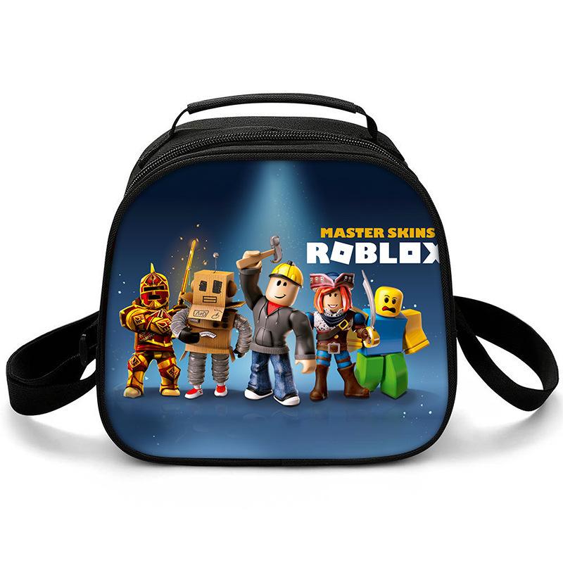 Lunch Bag Primary School Picnic Bag Round Ice Pack Rob Ross Printed Shoulder Portable Cartoon Meal Bag