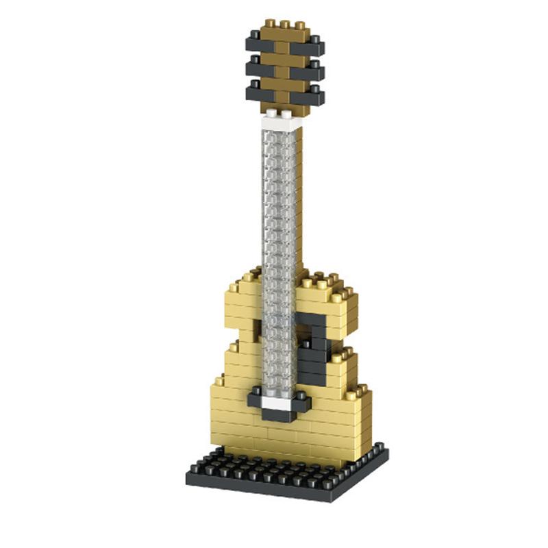 MOC Instrumenty muzyczne Klocki konstrukcyjne Seria muzyczna Plastik ABS Miniaturowe pianino Gitara DIY Klocki montażowe Zabawki edukacyjne dla dzieci