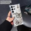 Pink Dreamy Butterfly Phone Case for Samsung A20s A21s A23 A24 25 26 31 32 32 33 34 35 50 51 52 53 54 73 Transparent Soft Covers
