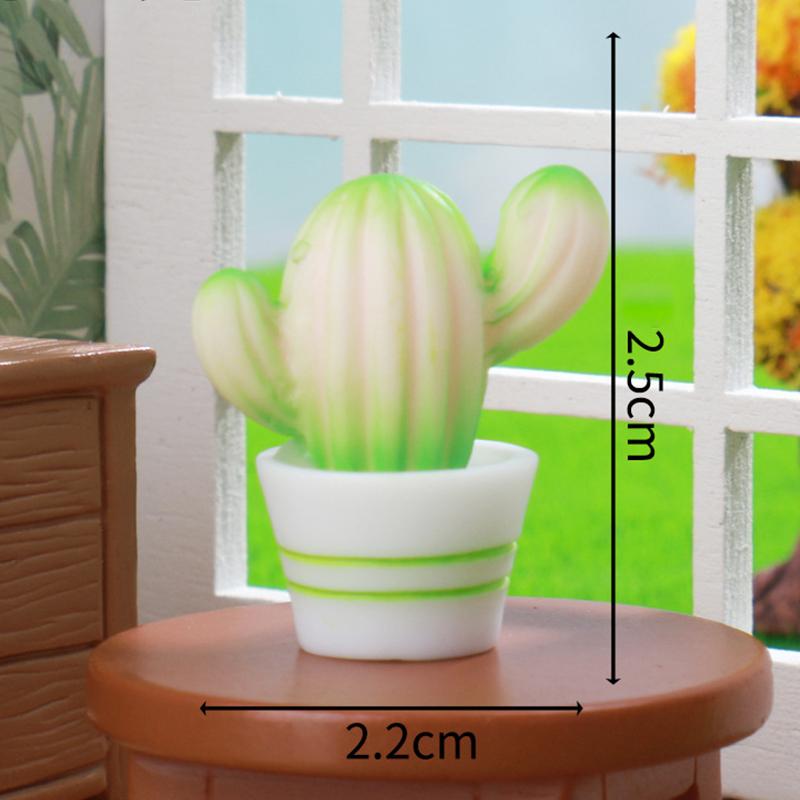 Simulation Cactus Succulent Potted Plant Micro Landscape Figurine Miniature Mini Ornaments Diy Home Desktop Decorations Crafts