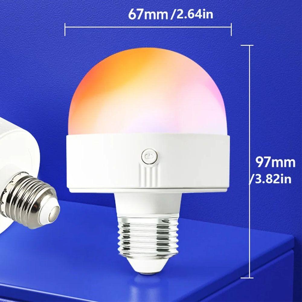 5W Emergency Bulb With Remote Stage Lamp Bulb Atmosphere Light RGB   Light Bulb  Bar