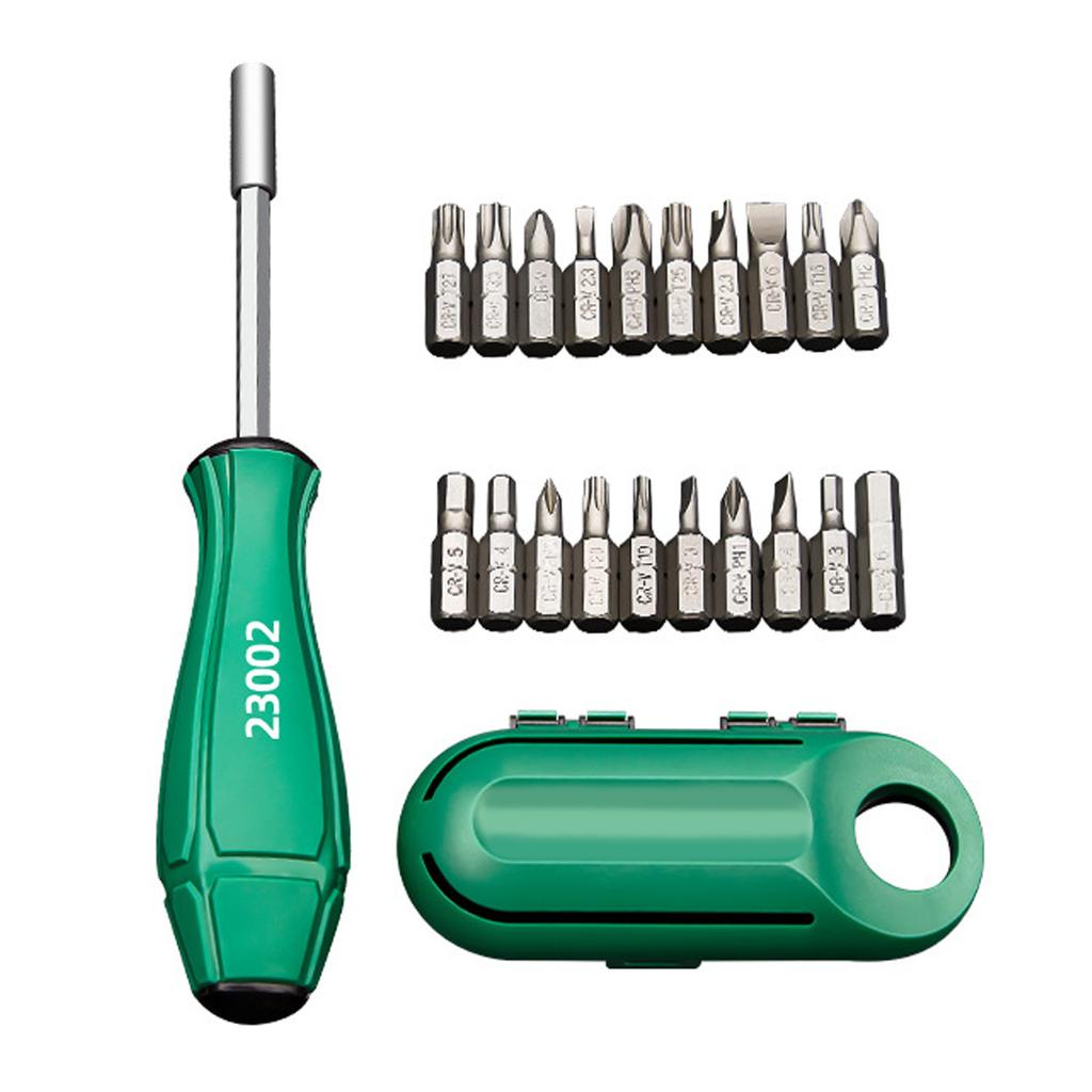 20Piece Multi Bit Ratchet Screwdriver Set for Home Repair and DIY Projects with Carbon Steel Construction