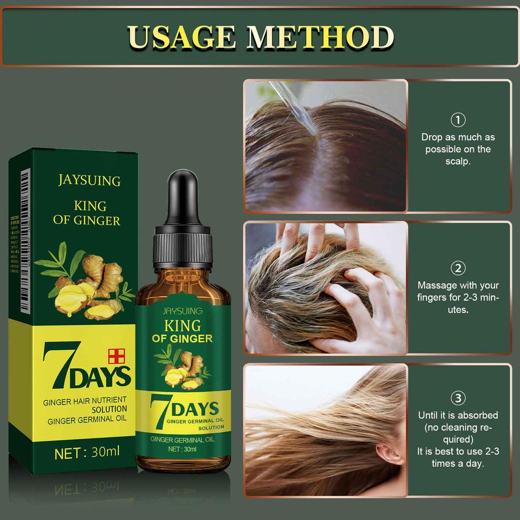 Ginger Care Hair Spray Hair Growth Essence Nourish Hair Roots Massag Scalp Repair Hair Quality Control Oil  Strengthen Hair Roots Hair Care Solution