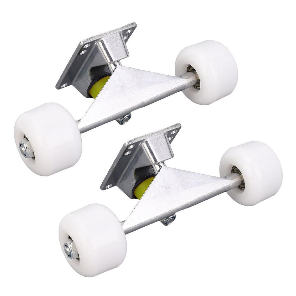 2PCS   Trucks Set with 4 Wheels Aluminum Alloy 5 Inch Shock Absorption  Board Truck for Replacement