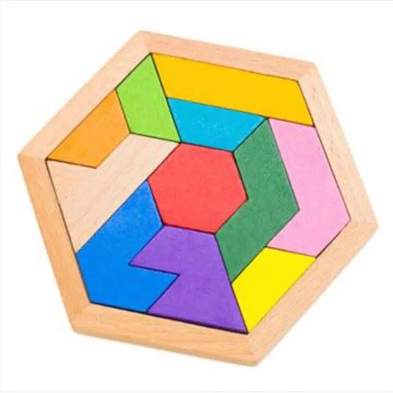 Šestihranné mimozemské šachy Tangram Puzzle Brainstorming 11dílné blokové puzzle Puzzle Klasické puzzle dětské hračky