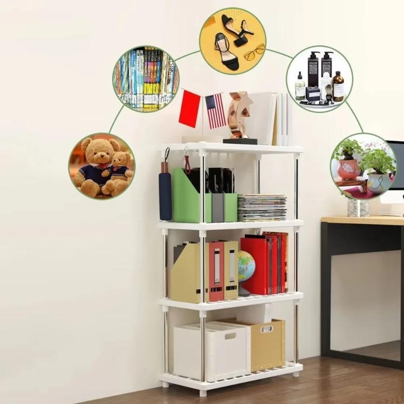 1PC Multi-Level Storage Rack For Kitchen And Bathroom, Snack Storage Rack For Floor In The Living Area
