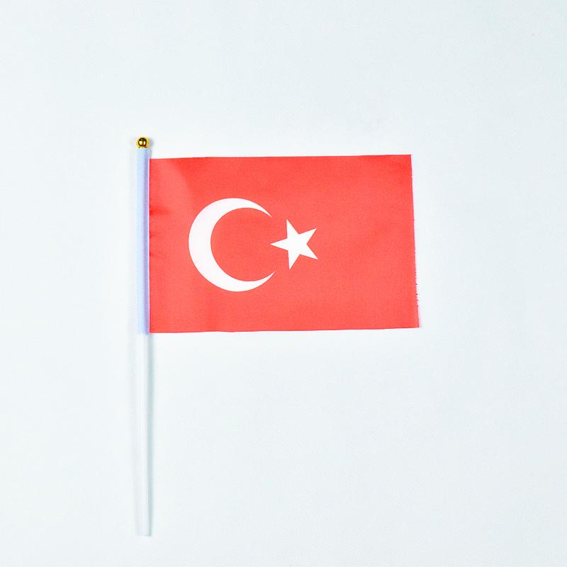 Turkey 10pieces of 14*21 Cm Hand-waving Flags