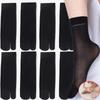 10Pairs Invisible Two Toe Socks Transparent Separate Toe Stocking Spring Summer