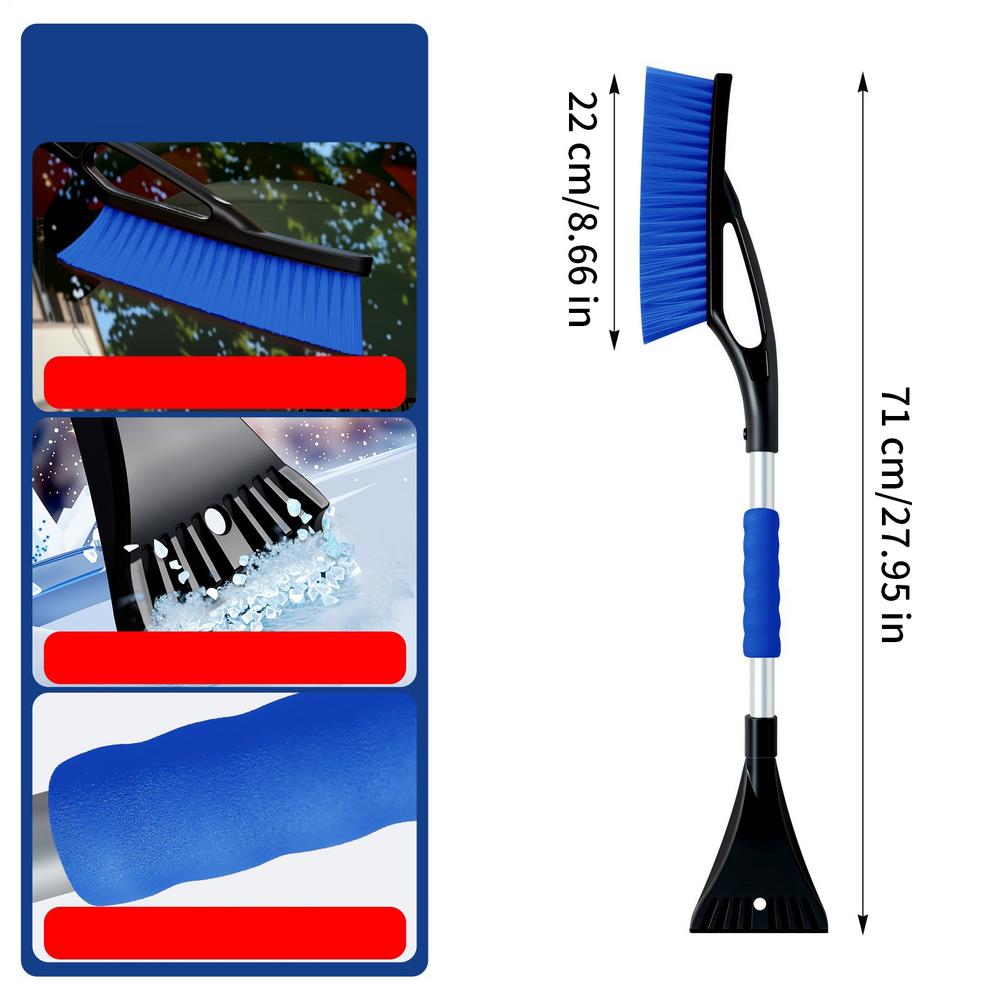 Snow Scraper For Car Ice Scrapers With Brush For Car Windshield Winter Automotive Cleaning Shovel For Truck RV SUV Vehicle