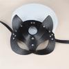 Máscara de Gato de Cuero para Hombre Cosplay Anime BDSM Halloween Máscara Vegana Hombre Sexy Fiesta Rave Punk Fetichismo Steampunk Máscara de Baile de Máscaras Carnaval