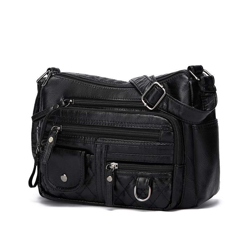 Umhängetasche mit mehreren Taschen und Nähten für Damen, mehrere Lagen