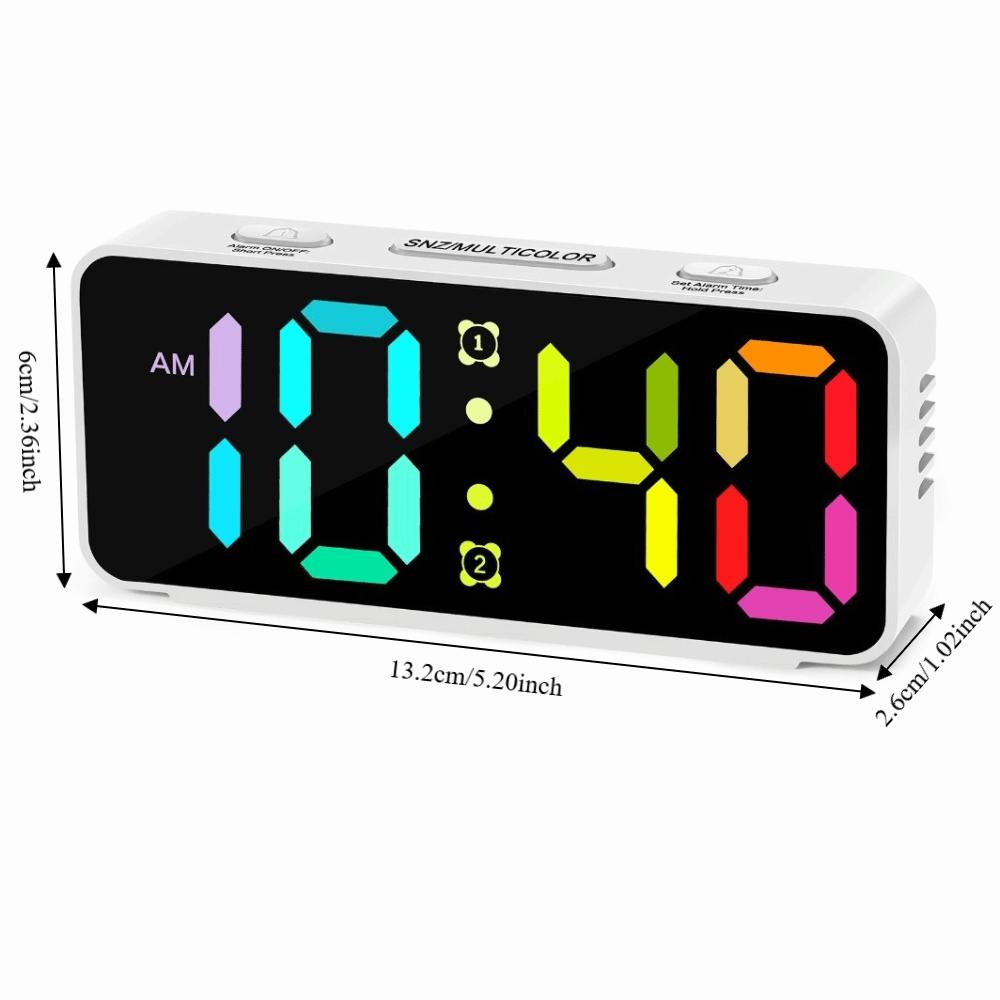 Multi-functional Desktop Alarm Clock RGB Display Digital Alarm Clock Fashion Table Clock Table