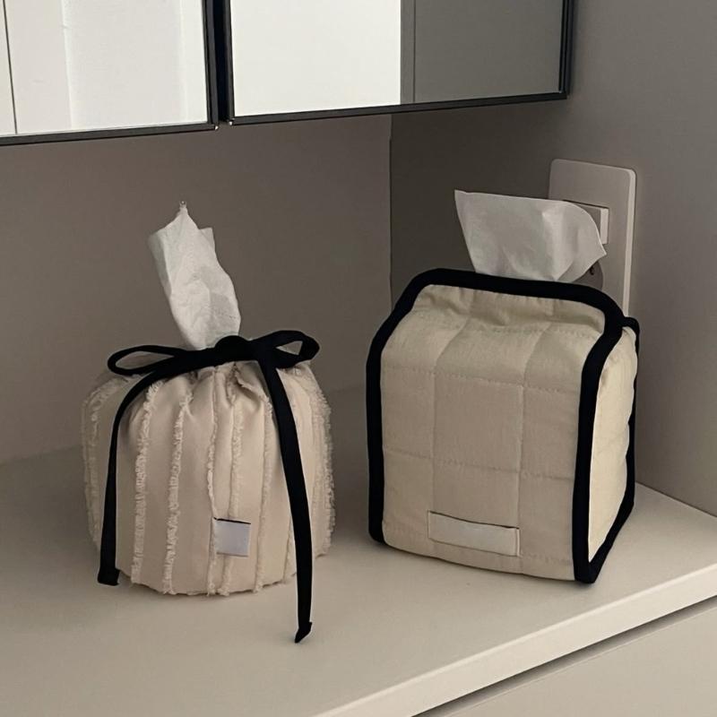 Stylish Square/Round Tissue Box Easy Access Space-saving Roll Paper Holder Home Organization Supplies