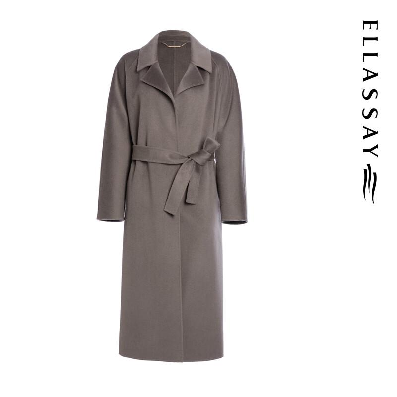 ELLASSAY Women's 100% Cashmere Robe-Style Long Coat