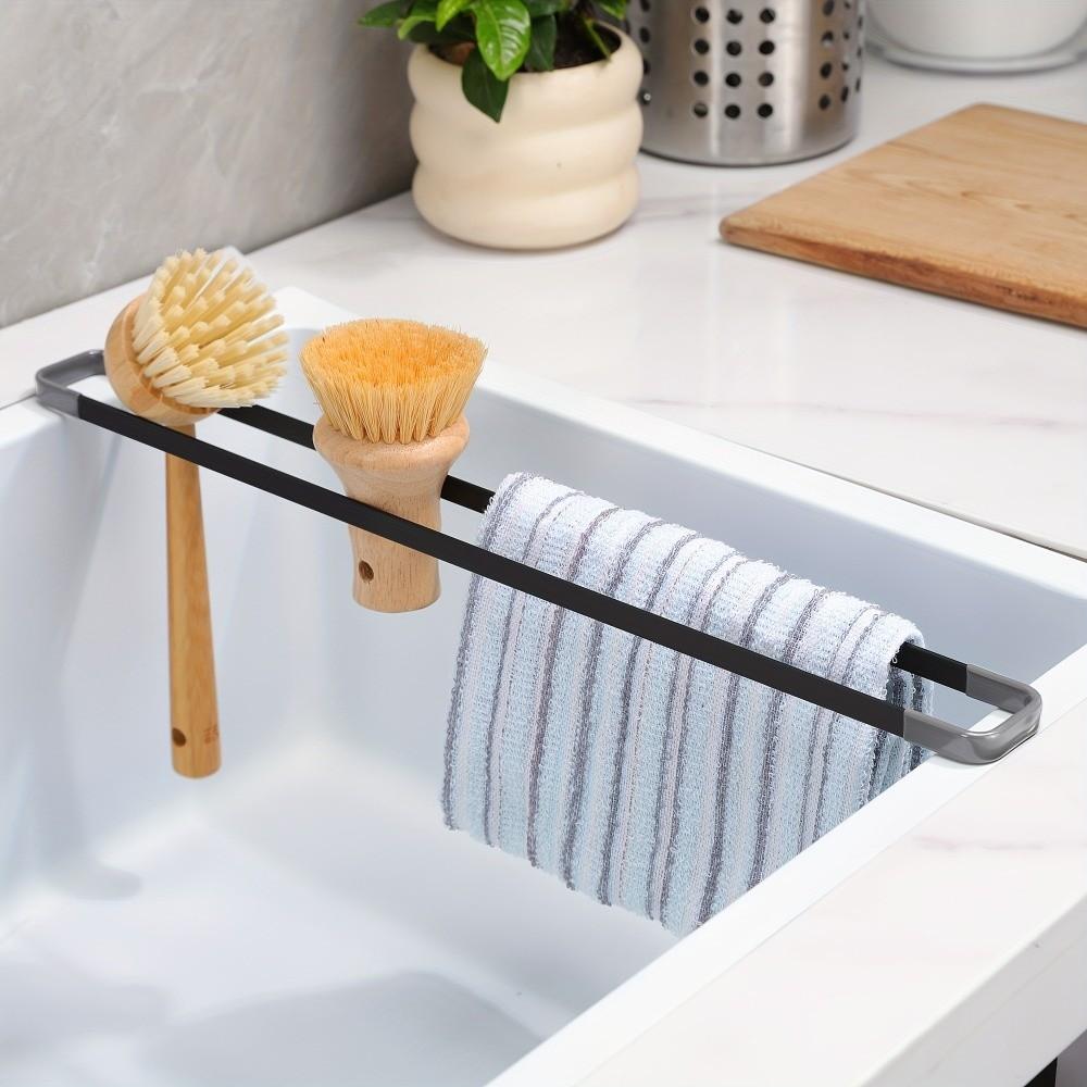 Space Saving Sink Organizer Metal Dish Drying Rack Sponge Holder Sink Rack Kitchen