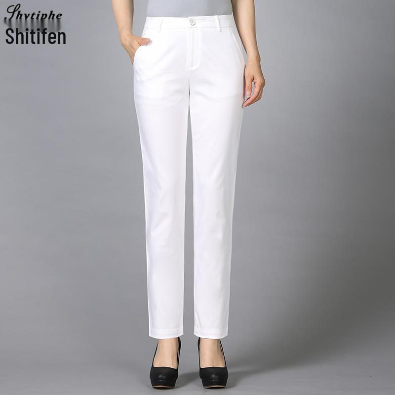 

2026 Women s High-Waisted Slimming Casual Pants - Spring/Autumn, Loose Straight Leg for Middle-Aged & Elderly 36