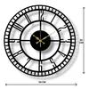 Stylish Silent Metal Wall Clock for Living Room, Fancy Antique Modern Big Hanging Decorative Analog Wall Clock (50Cm (20 In)) (Matte Black)