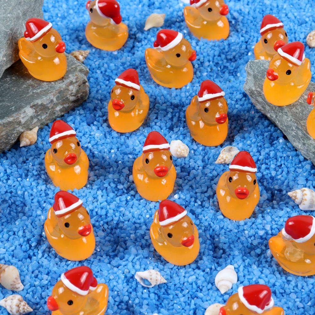 Luminous Christmas Mini Yellow Duck Resin Ornament