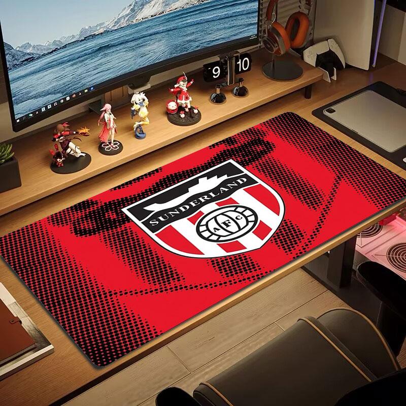 Sunderland Association Football Club Logo Large Size Mouse Pad Large Gaming Table Cushion Non-slip Laptop Tablet Big Mousepad XXL Mat Mini PC Playmat