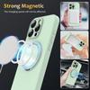 For iPhone 15 Pro Case Compatible with MagSafe Kickstand PC+Silicone Phone Cover