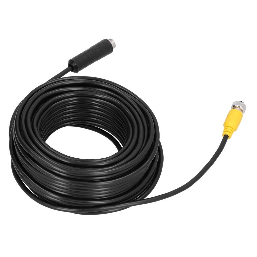 65.6ft 4Pin Car Video Extension Cable with Waterproof Shielded for CCTV Rearview Camera Truck Trailer Bus