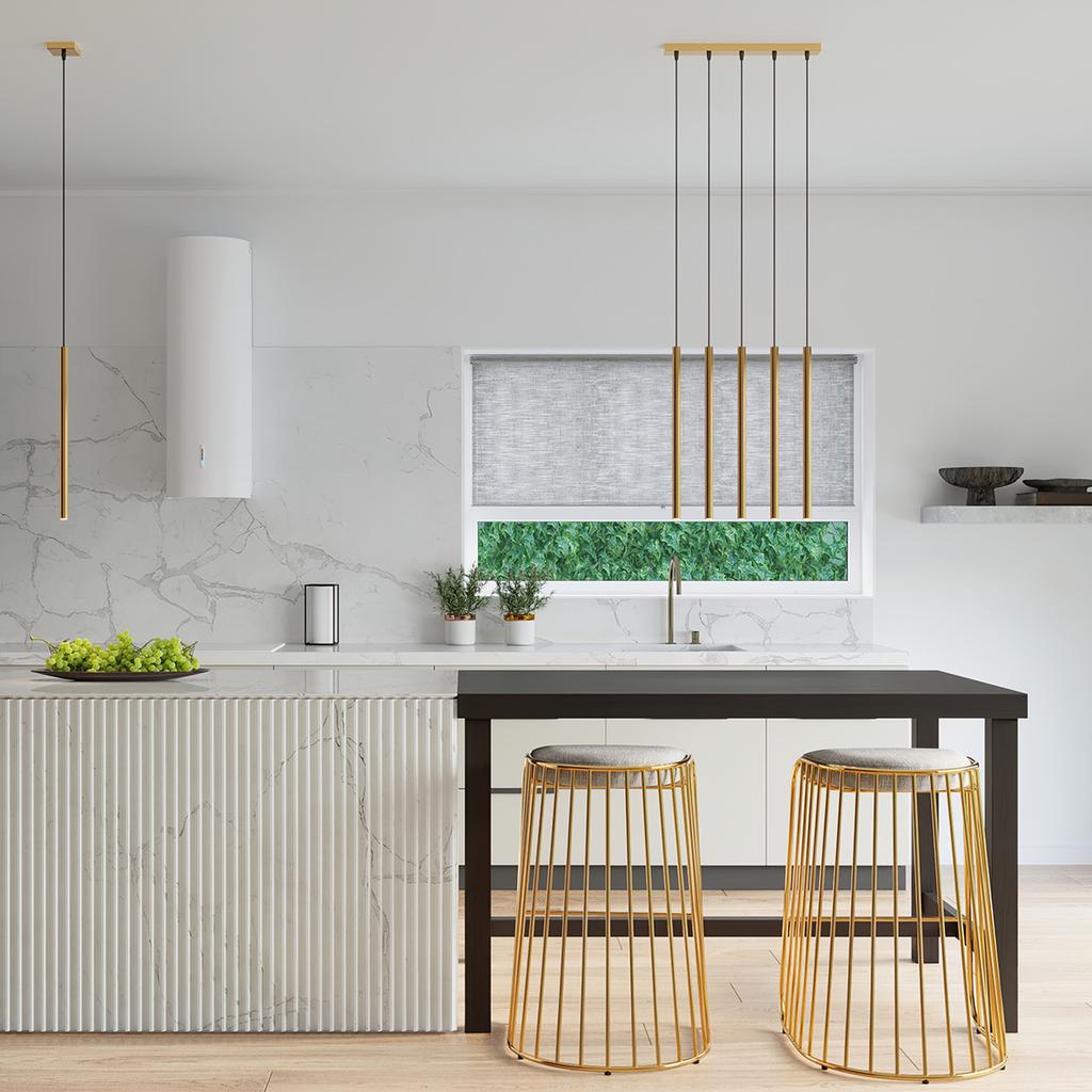 Pastel 3L gold pendant lamp